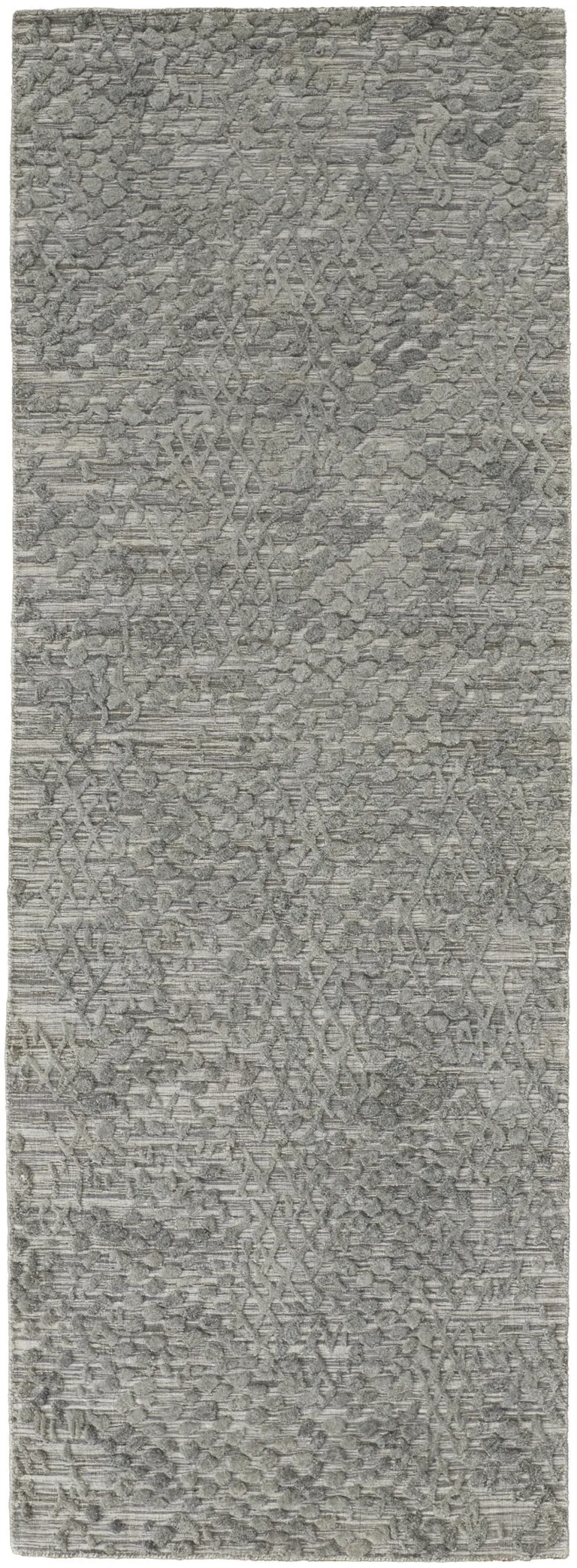 10' Abstract Hand Woven Runner Rug Photo 1