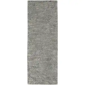 Photo of 10' Abstract Hand Woven Runner Rug