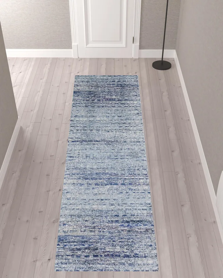 10' Abstract Power Loom Runner Rug Photo 2