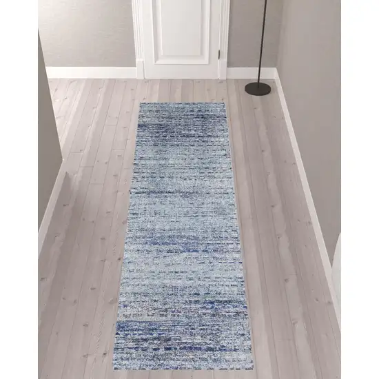 10' Abstract Power Loom Runner Rug Photo 2