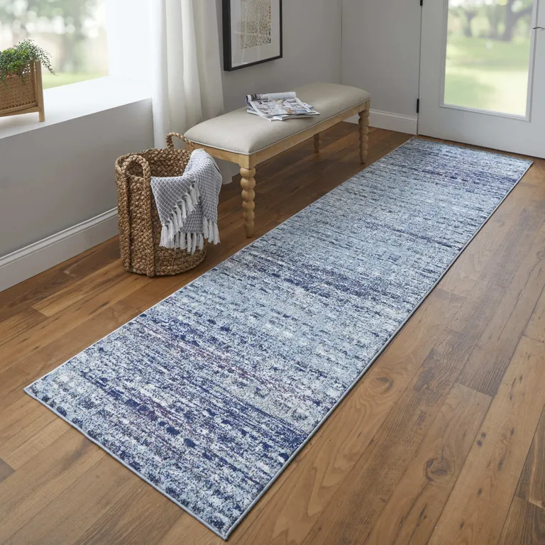 10' Abstract Power Loom Runner Rug Photo 4