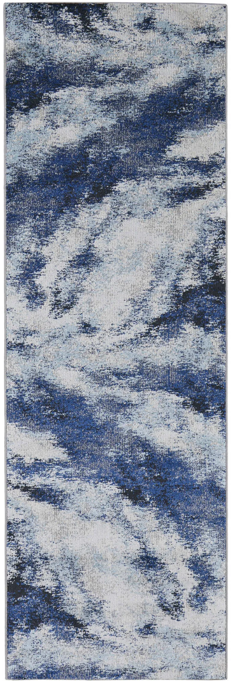 10' Abstract Power Loom Runner Rug Photo 1