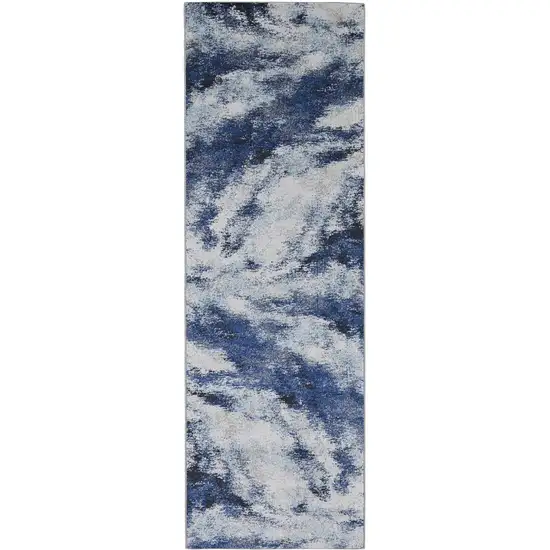 10' Abstract Power Loom Runner Rug Photo 1