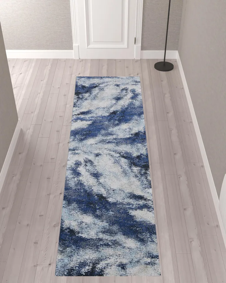 10' Abstract Power Loom Runner Rug Photo 2