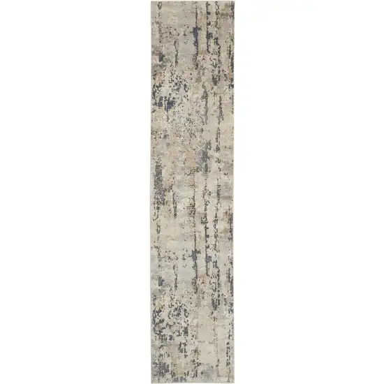 10' Abstract Power Loom Runner Rug Photo 1