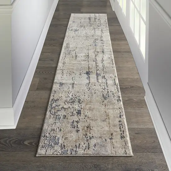 10' Abstract Power Loom Runner Rug Photo 6