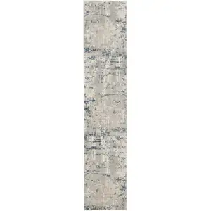 Photo of 10' Abstract Power Loom Runner Rug