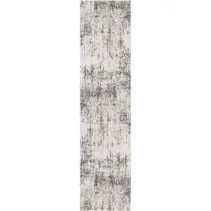 Photo of 10' Abstract Power Loom Runner Rug