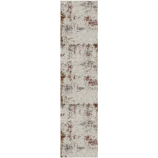 10' Abstract Power Loom Runner Rug Photo 1