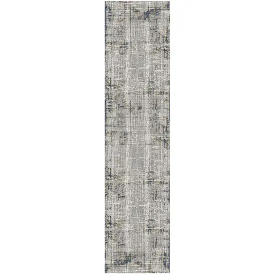 10' Abstract Power Loom Runner Rug Photo 1