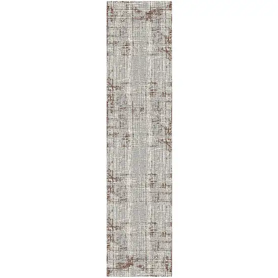 10' Abstract Power Loom Runner Rug Photo 1