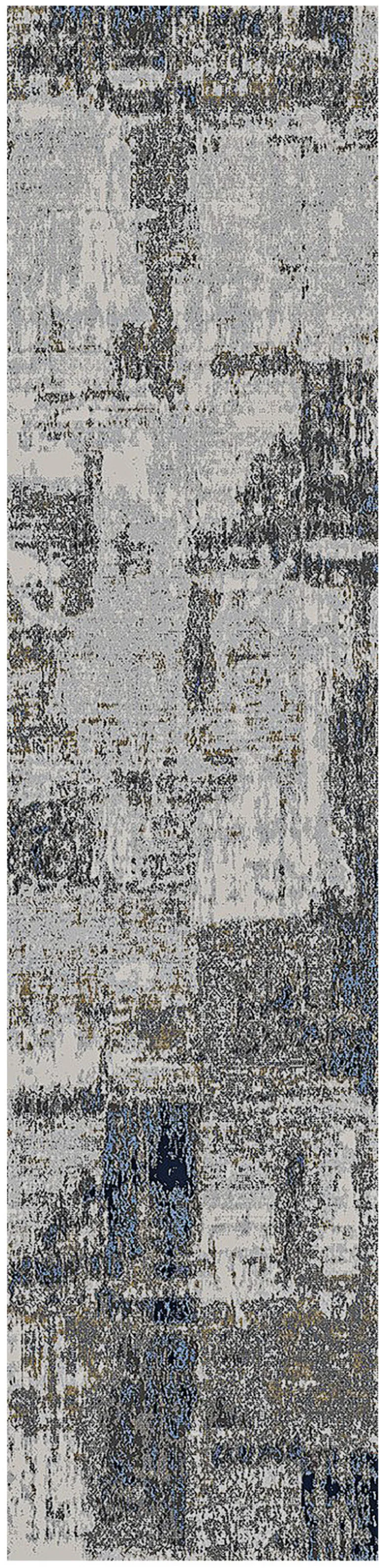 10' Abstract Power Loom Runner Rug Photo 1