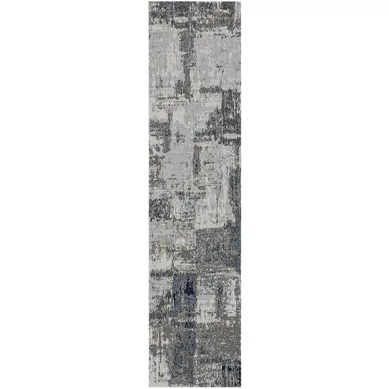 10' Abstract Power Loom Runner Rug Photo 1