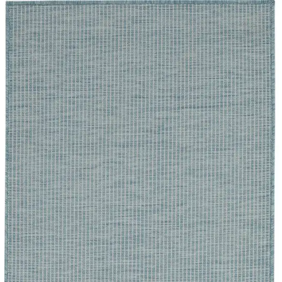 8' Aqua Power Loom Runner Rug Photo 4