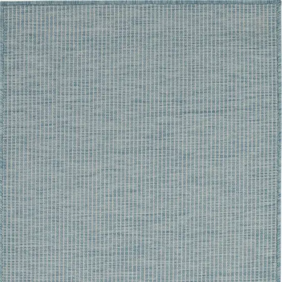 8' Aqua Power Loom Runner Rug Photo 8