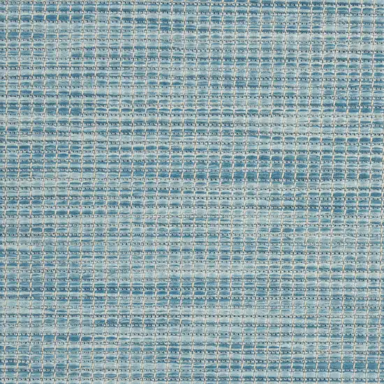 12' Aqua Power Loom Runner Rug Photo 8