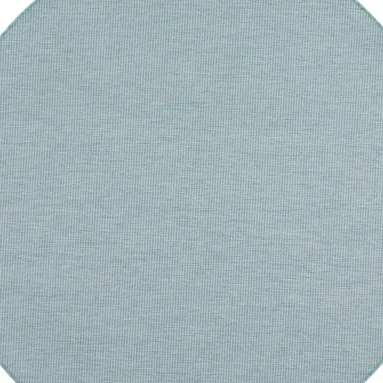 6' Aqua Round Power Loom Area Rug Photo 3