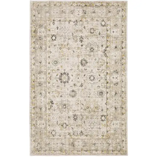 10' Beige And Gold Oriental Hand Tufted Runner Rug Photo 2