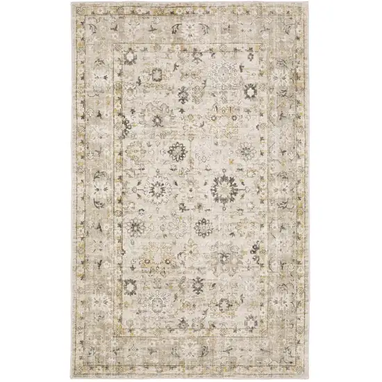 10' Beige And Gold Oriental Hand Tufted Runner Rug Photo 5