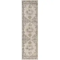 Photo of 10' Beige Medallion Power Loom Runner Rug