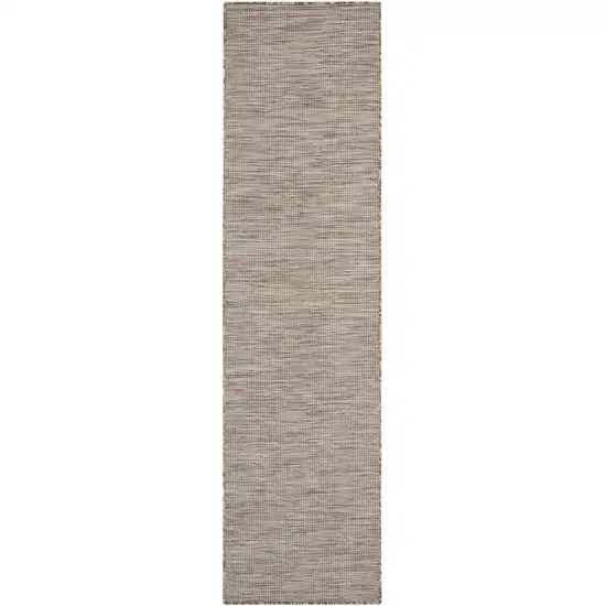 8' Beige Power Loom Runner Rug Photo 2