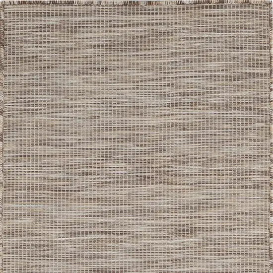 8' Beige Power Loom Runner Rug Photo 3