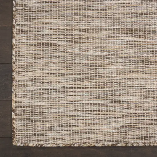 8' Beige Power Loom Runner Rug Photo 7