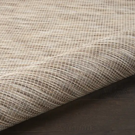 8' Beige Power Loom Runner Rug Photo 9