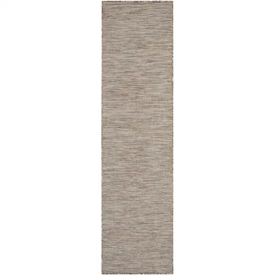 8' Beige Power Loom Runner Rug Photo 1