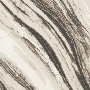 Photo of 8' Beige and Gray Abstract Non Skid Runner Rug