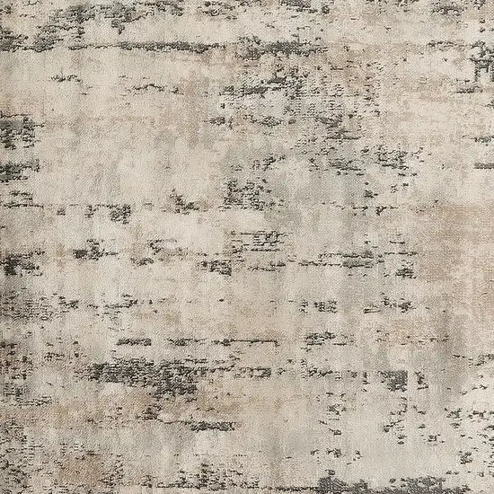 4' Beige and Gray Square Abstract Power Loom Area Rug Photo 7