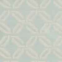 Photo of 7' Beige and Green Trellis Runner Rug