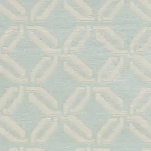 Photo of 7' Beige and Green Trellis Runner Rug