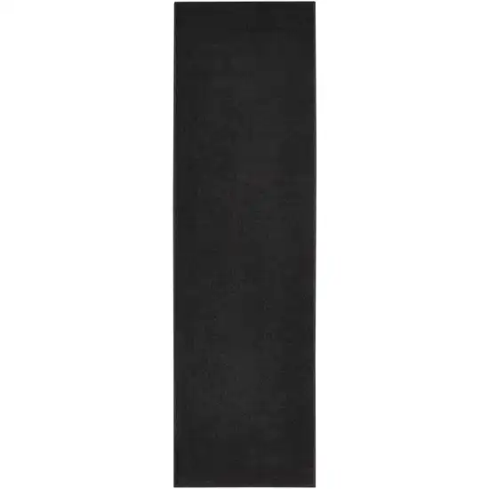 10' Black Non Skid Indoor Outdoor Runner Rug Photo 1