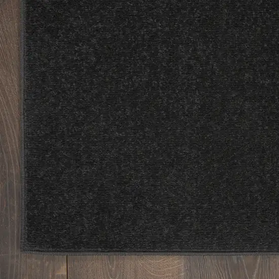 10' Black Non Skid Indoor Outdoor Runner Rug Photo 9