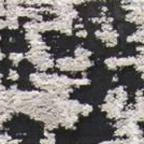 8' Black White And Gray Runner Rug Photo 6