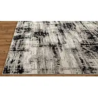 Photo of 8' Black White And Gray Runner Rug