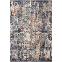 Photo of 10' Blue Abstract Power Loom Runner Rug