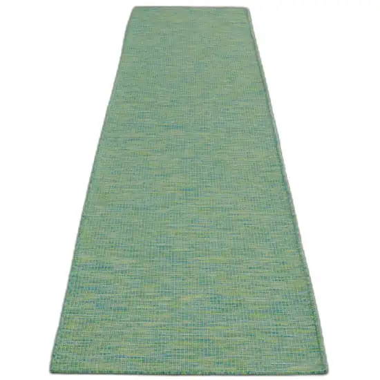 10' Blue Power Loom Runner Rug Photo 1