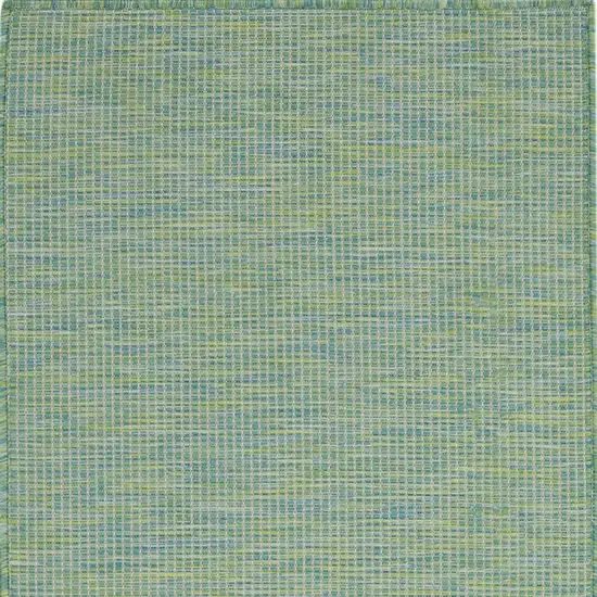 8' Blue Power Loom Runner Rug Photo 8