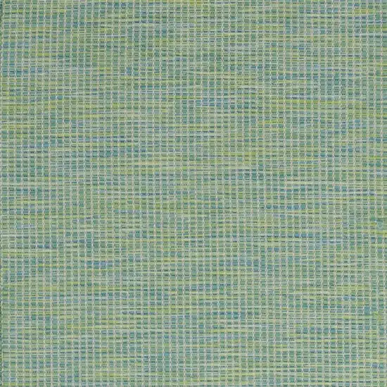 8' Blue Power Loom Runner Rug Photo 3