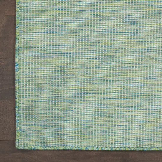 8' Blue Power Loom Runner Rug Photo 7