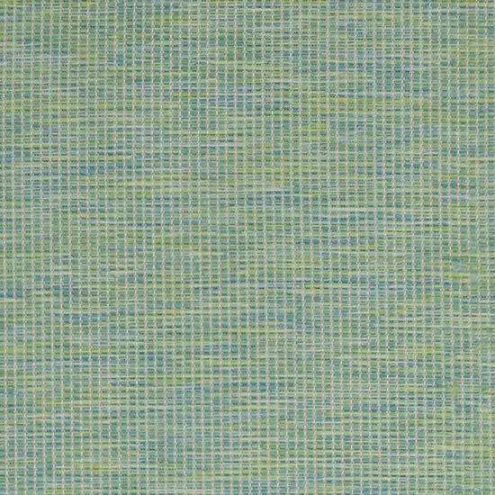 8' Blue Power Loom Runner Rug Photo 7