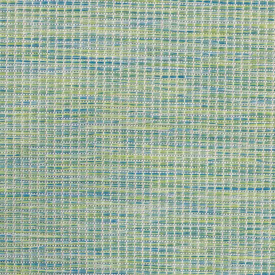 8' Blue Round Power Loom Area Rug Photo 9