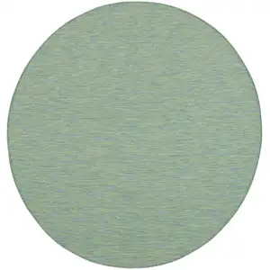 Photo of 6' Blue Round Power Loom Area Rug