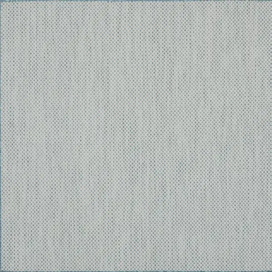 5' Blue Square Geometric Power Loom Area Rug Photo 5