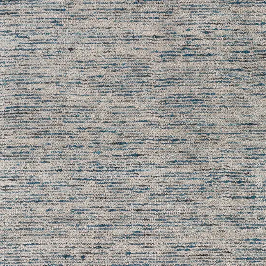 4' Blue Square Wool Hand Loomed Handmade Area Rug Photo 4