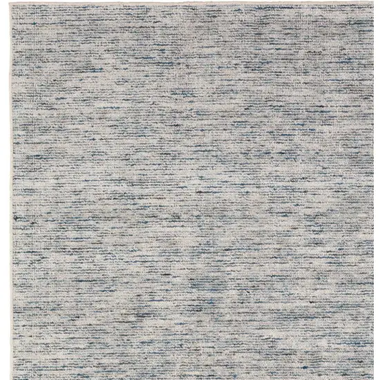 16' Blue and Ivory Wool Hand Loomed Runner Rug Photo 4