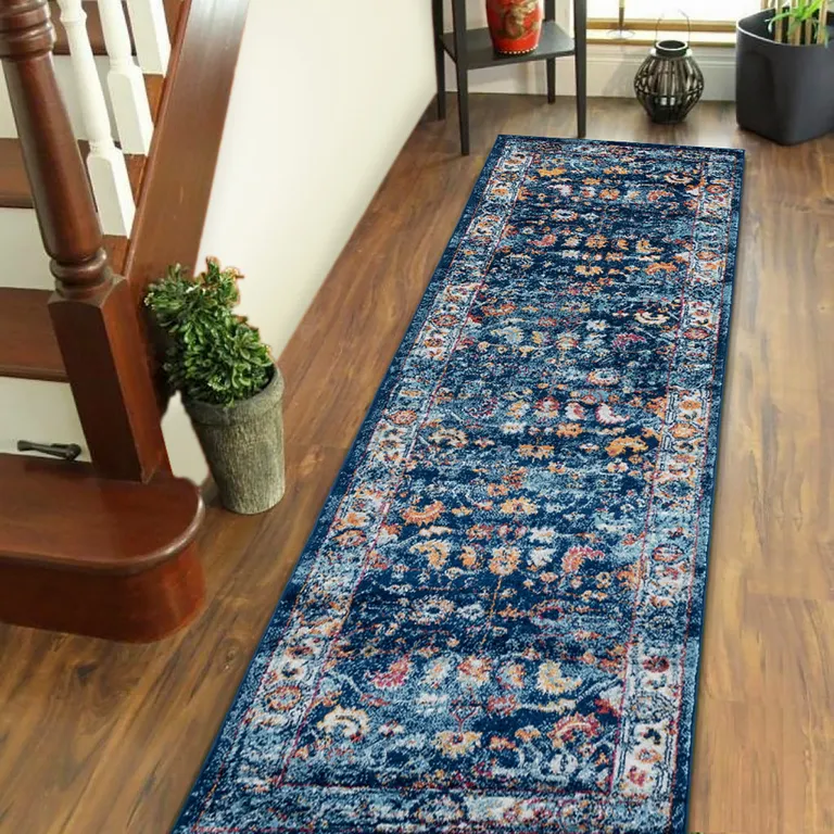 10' Oriental Power Loom Runner Rug Photo 5