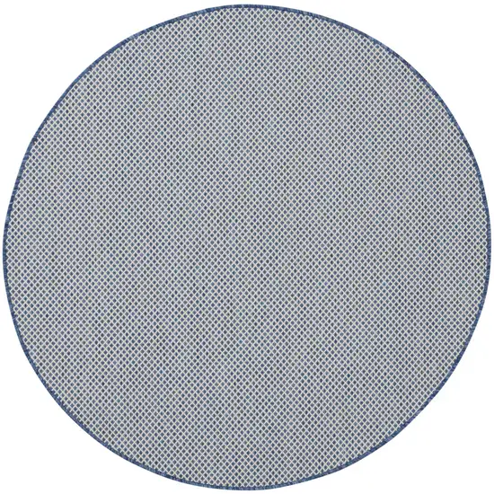 5' Bone Round Geometric Power Loom Area Rug Photo 1